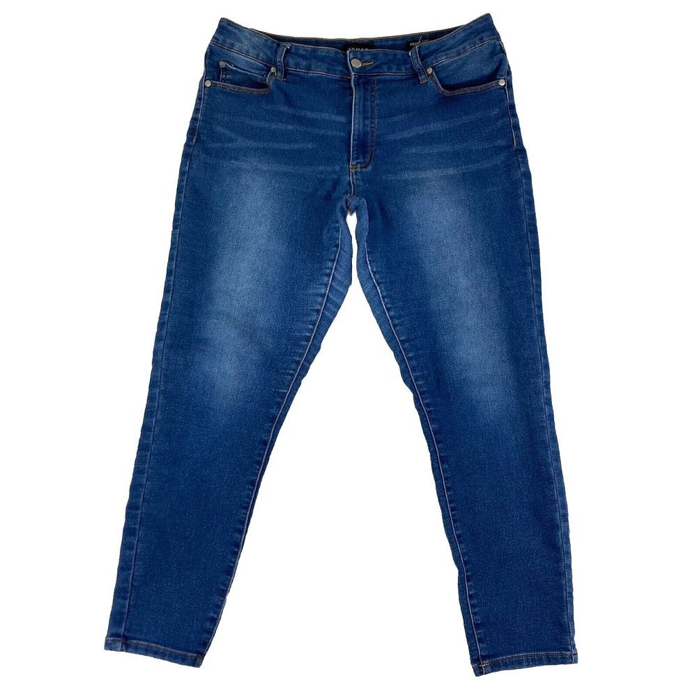 Tahari Jeans Womens Blue Size 14/32 Kelly Classic Skinny Mid Rise